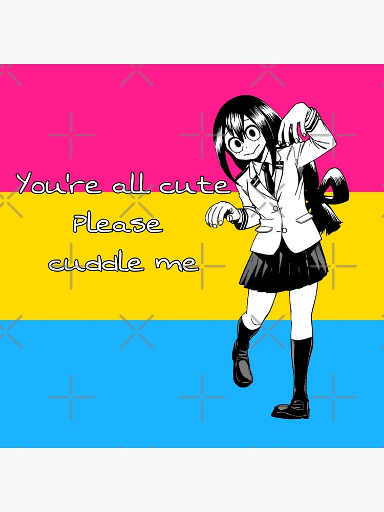 My Hero Academia Tsuyu Asui Pansexual Pride Flag Art Print For Sale