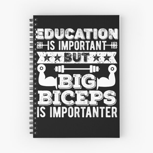Item preview, Education is important but Big Biceps Is Importanter | Funny Gym Addict Gift | Christmas Holiday Gift designed and sold by Noahlaz.