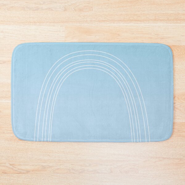 Item preview, Light Blue & White Minimalist Arches - Minimal Rainbow Simple White Lines designed and sold by ImageNugget.