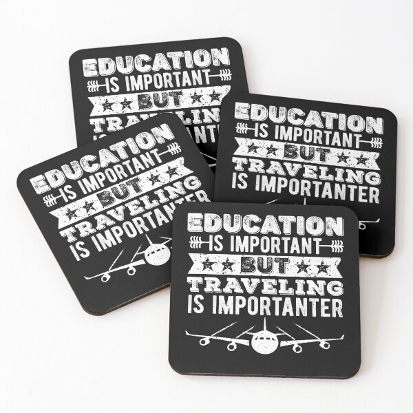 Item preview, Education is important but Traveling Is Importanter | Funny Traveling Lover Gift | Christmas Holiday Gift designed and sold by Noahlaz.