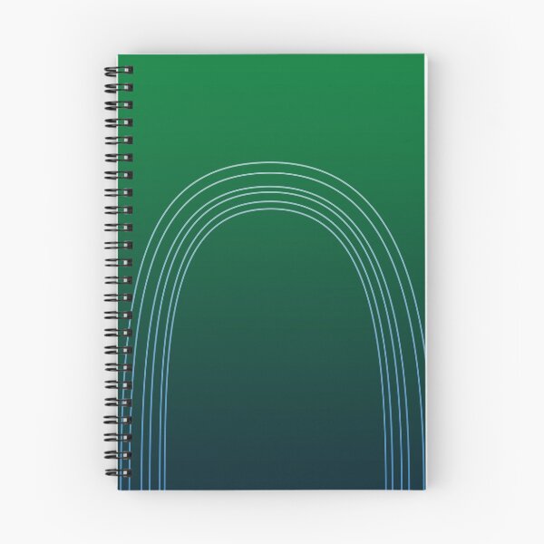 Item preview, Forest Green & Blue Minimalist Arches - Minimal Rainbow Simple White Lines designed and sold by ImageNugget.