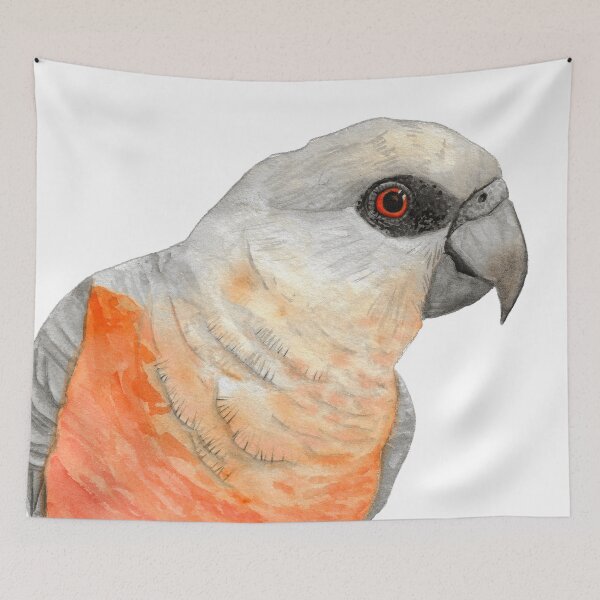 Item preview, Red bellied parrot watercolor designed and sold by L'Atelier Oranjade.