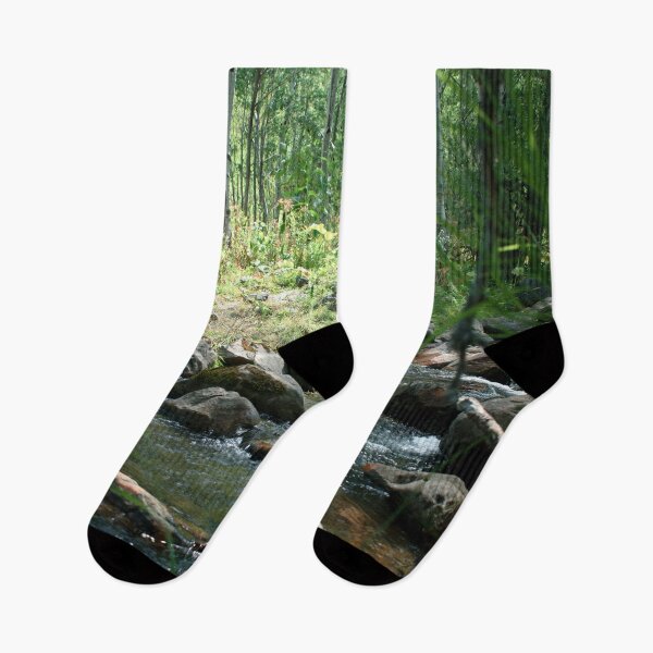 Item preview, Summer river landscape scene with rocks, boulders, trees, plants and water  designed and sold by Ventures1.