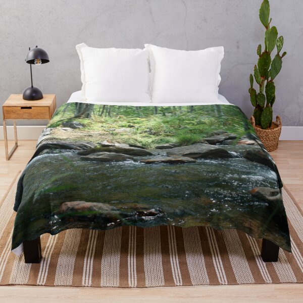 Item preview, Summer river landscape scene with rocks, boulders, trees, plants and water designed and sold by Ventures1.