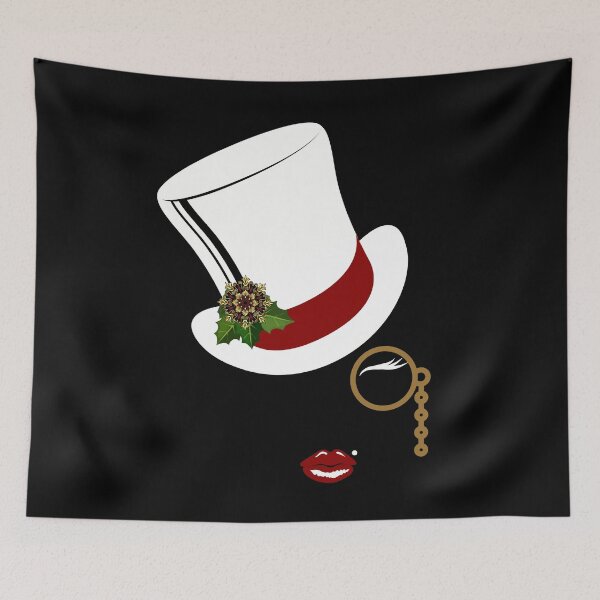 Item preview, Jeweled Mistletoe Top Hat With a Red Lip Blanc designed and sold by MonocleSkully.