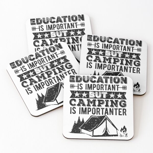 Item preview, Education is important but Camping Is Importanter | Funny Camping Lover Gift | Christmas Holiday Gift designed and sold by Noahlaz.