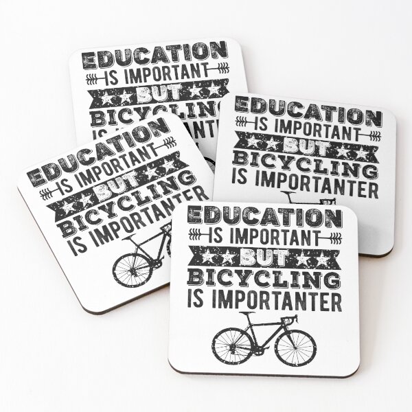 Item preview, Education is important but Bicycling Is Importanter | Funny Bicycling Lover Gift | Christmas Holiday Gift designed and sold by Noahlaz.