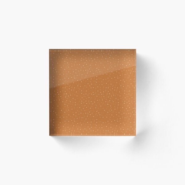 Ocher and Cream Flecks Acrylic Block