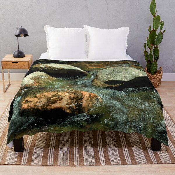 Item preview, Brown, grey, big rocks and boulders in the river stream    designed and sold by Ventures1.