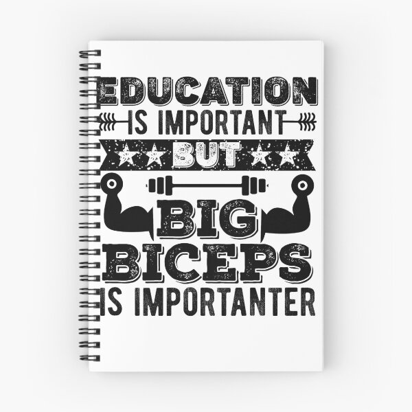 Item preview, Education is important but Big Biceps Is Importanter | Funny Gym Addict Gift | Christmas Holiday Gift designed and sold by Noahlaz.