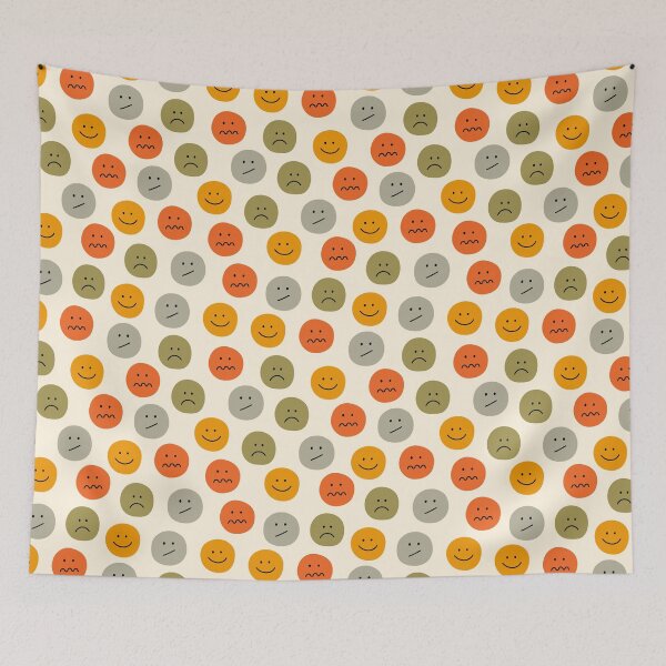 Item preview, Colorful pattern with emoticons. designed and sold by IrinaOstapenko.