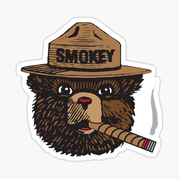 Smokey The Bear Vector in Color Sticker