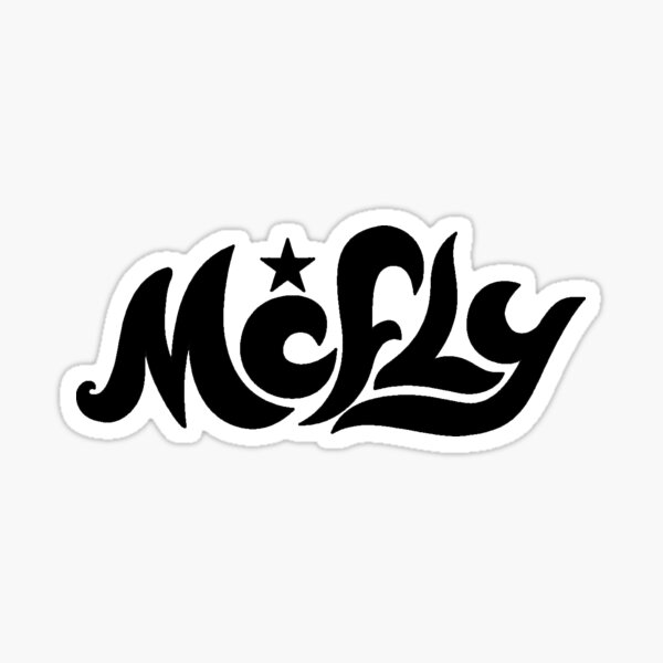 Mcfly Motion in the Ocean Black Logo Sticker