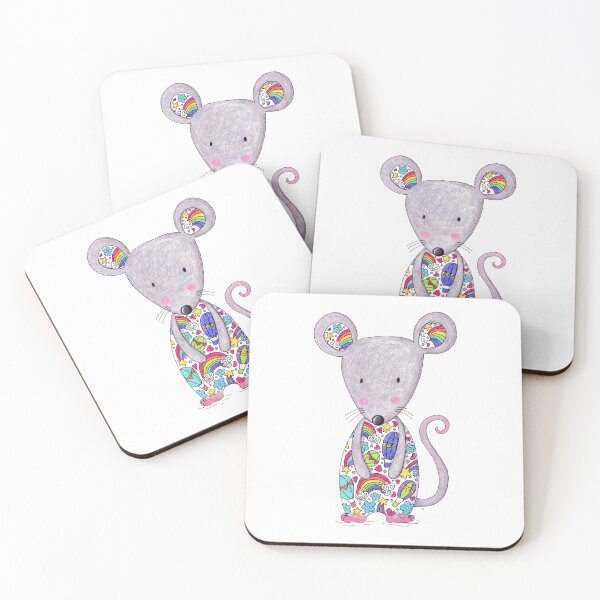 Item preview, Colourful Mouse - White/No Background designed and sold by LouiseFranksArt.