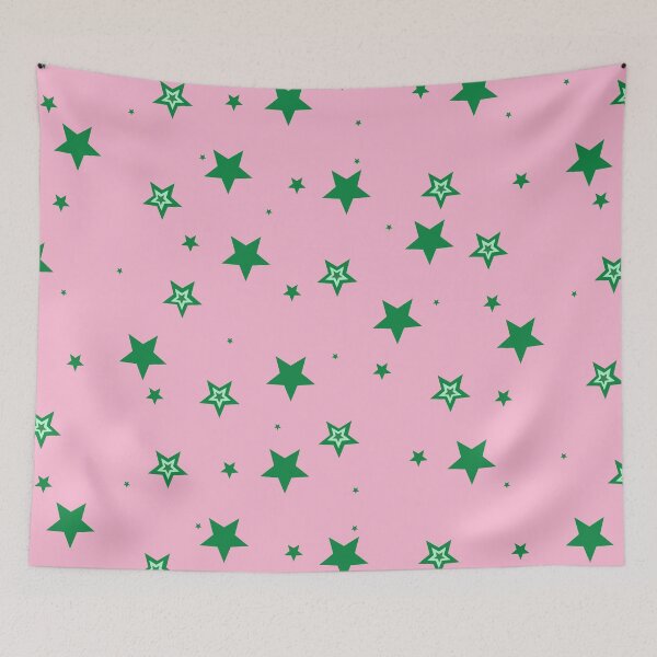 Item preview, Green stars pattern designed and sold by HKathPrint.
