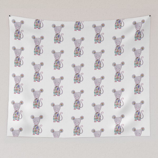 Item preview, Colourful Mouse - White/No Background designed and sold by LouiseFranksArt.