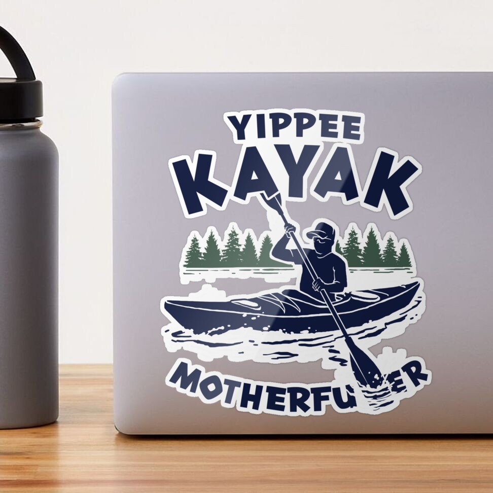 Kayak Hairstyle Wet Hair Canoe Gifts For Kayakers' Sticker