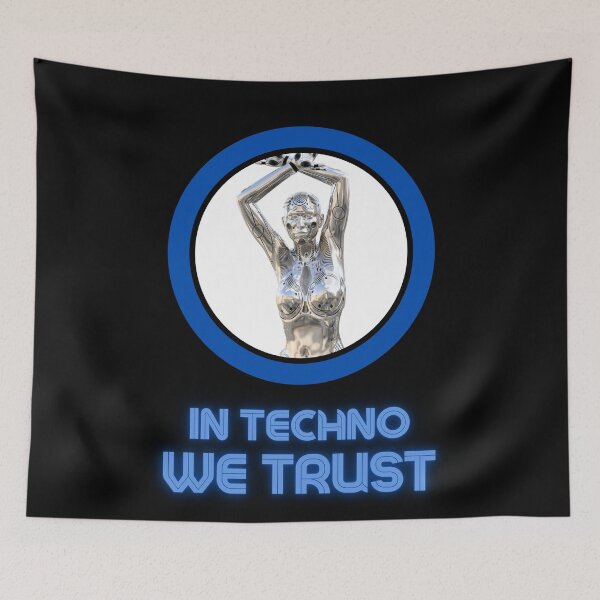 Item preview, In techno we Trust Android Blue designed and sold by kyds.