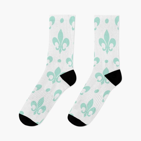 Item preview, Mint Fleur de Lis on white background designed and sold by ImageNugget.