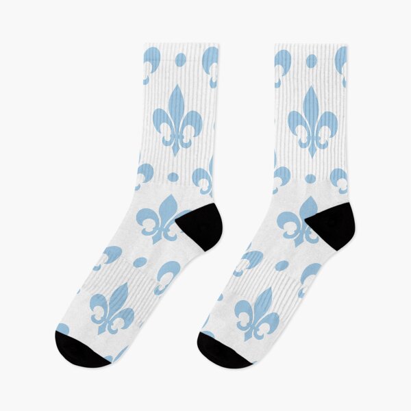 Aperçu de l'œuvre LightBlue Fleur de Lis on white background créée et vendue par ImageNugget.
