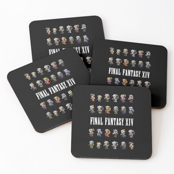 Final Fantasy XIV 14 - Sprites PIXEL SPRITE Coasters (Set of 4)