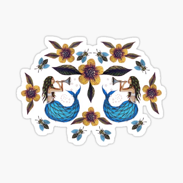 Mermaids and Bees Sticker