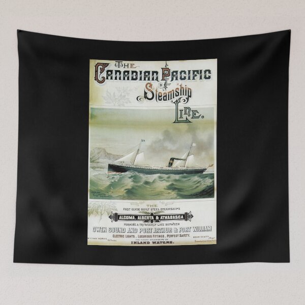Item preview, retro classic The Canadian Pacific Steamship Line poster designed and sold by CorasPosters.