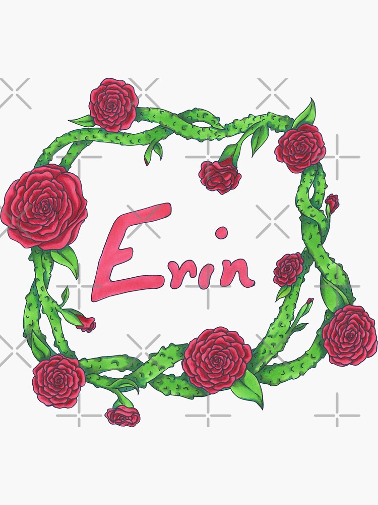 erin-name-art-sticker-for-sale-by-avalonunmuzzled-redbubble