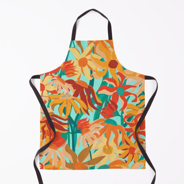 Item preview, Field of Coneflowers Abstract- floral illustration in bright colours designed and sold by Annette Chabidon Studio.