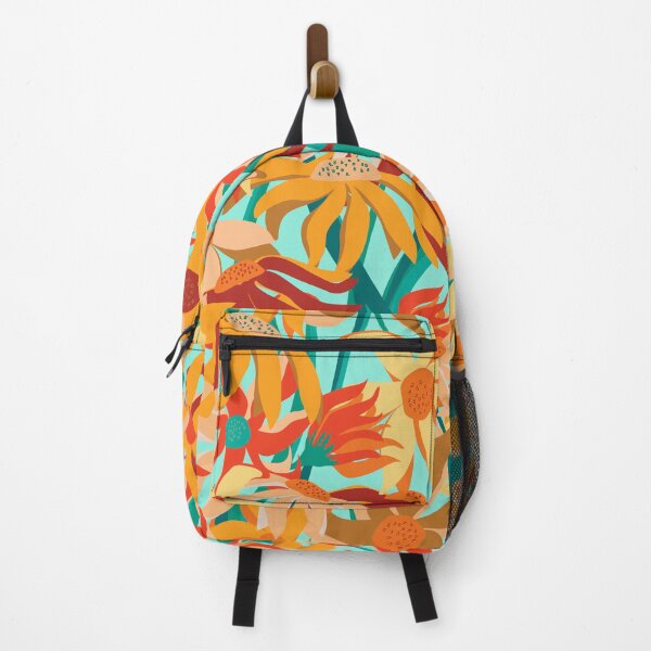 Item preview, Field of Coneflowers Abstract- floral illustration in bright colours designed and sold by Annette Chabidon Studio.