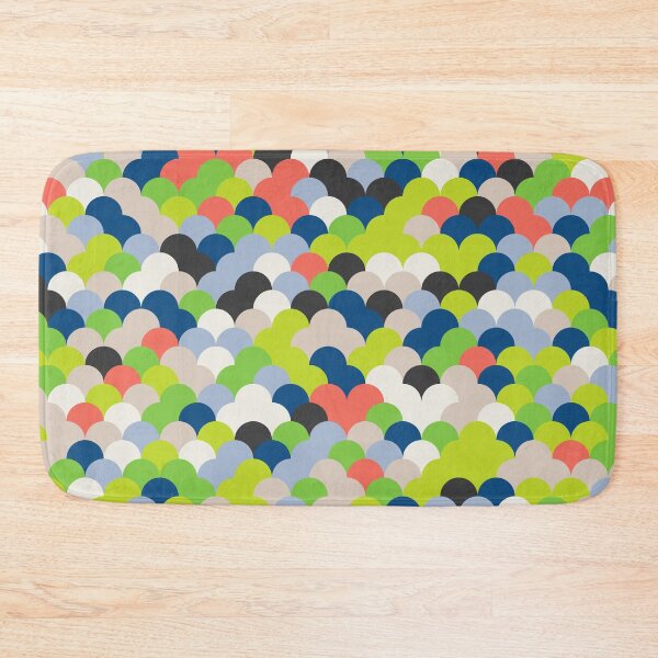Item preview, Abstract mosaic with circles in random classic blue color palette variation designed and sold by acidmit.