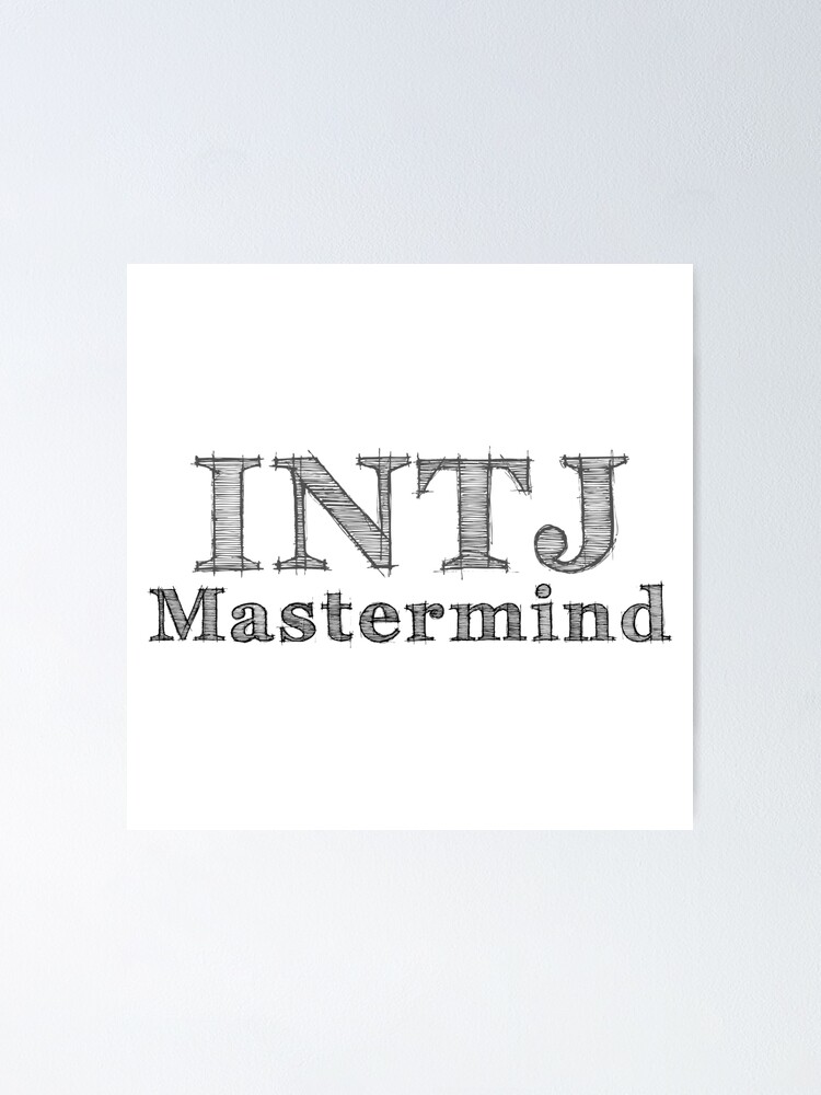 Intj Pencil Design Mastermind T Shirt Intj Mask Myers Briggs Typology Mbti Personality Type Poster By Ideapangea Redbubble