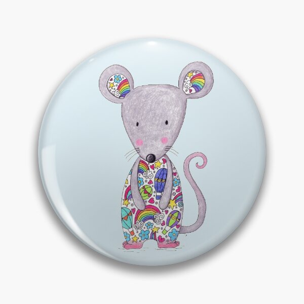 Item preview, Colourful Mouse - Blue Background designed and sold by LouiseFranksArt.