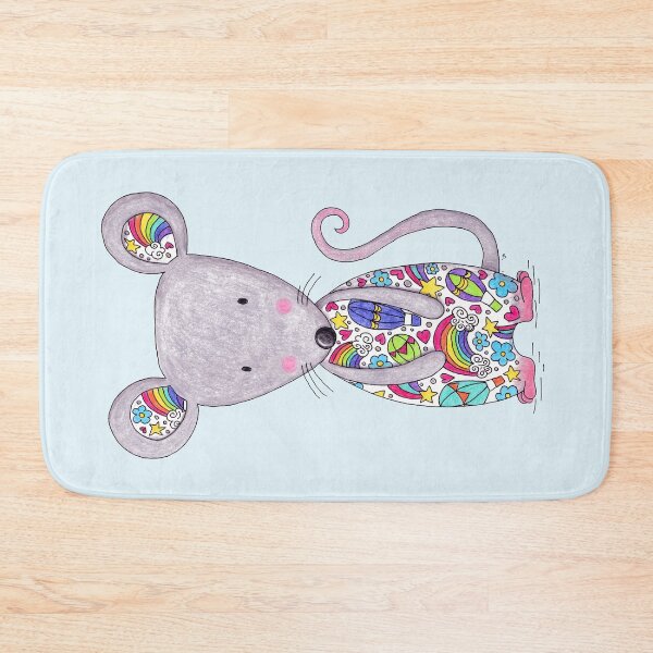 Item preview, Colourful Mouse - Blue Background designed and sold by LouiseFranksArt.