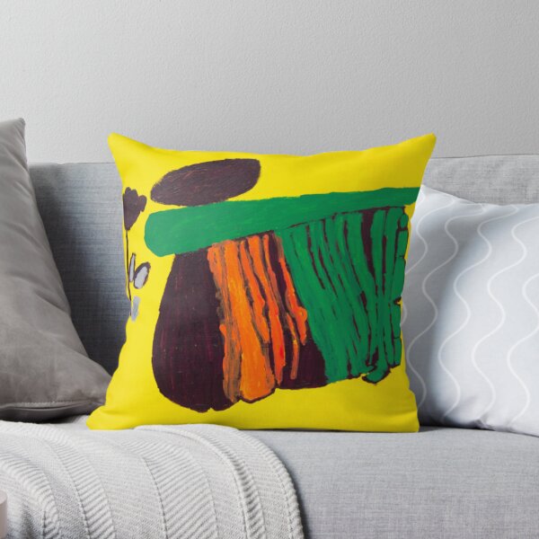 Carlos Untitled (Yellow) Throw Pillow