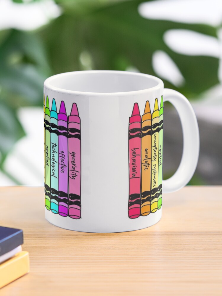 Taza de café «Crayones de 7 dimensiones» de itslaurenb | Redbubble