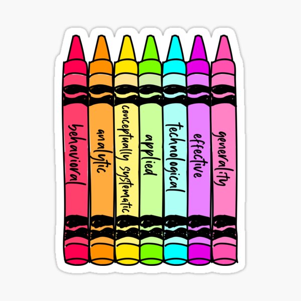  7 Dimensions Crayons Sticker For Sale By Itslaurenb Redbubble