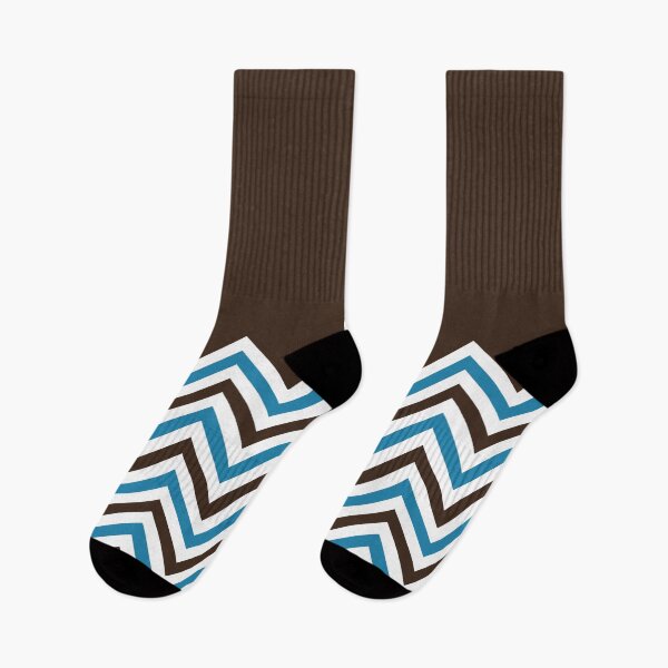 Item preview, Chocolate Brown & Blue  ZigZag Chevrons designed and sold by ImageNugget.