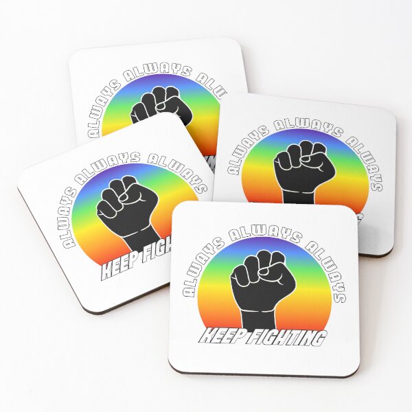 Item preview, Always keep fighting raised fist blackpower colorful designed and sold by steven8899.