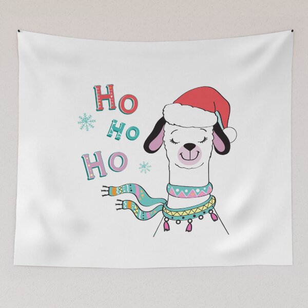Item preview, HO HO HO llama Christmas - alpaca christmas designed and sold by zanbo.