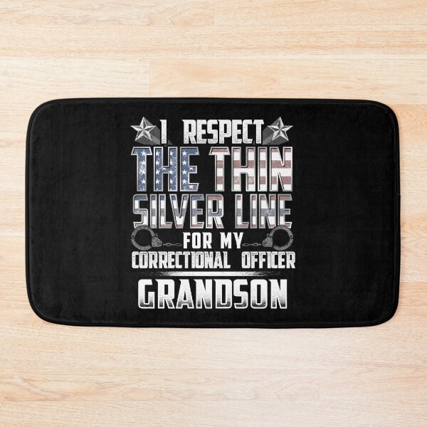 Item preview, Grandson Thin Silver Line Correctional Officer designed and sold by wheedesign.