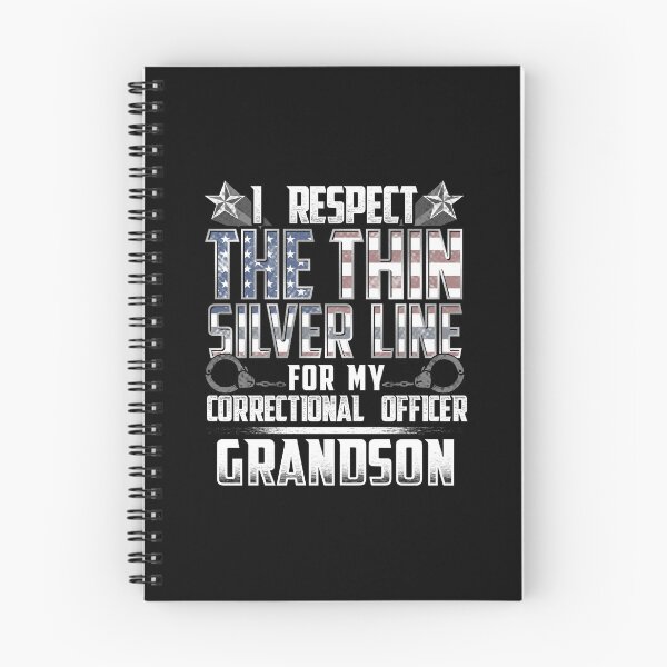 Item preview, Grandson Thin Silver Line Correctional Officer designed and sold by wheedesign.