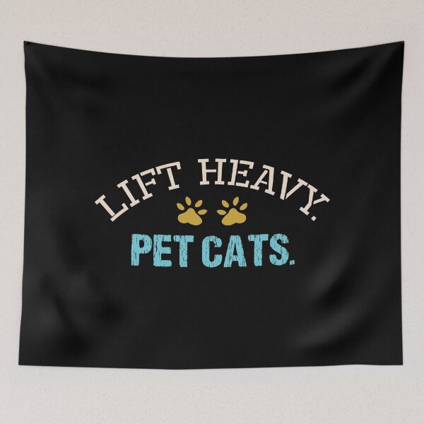 Item preview, Lift Heavy Pet Cats Weightlifter Gym Fit Muscle Workout Fit Feline Meow Cat Pets Healthy Lifestyle Lifting Barbell designed and sold by shirti.