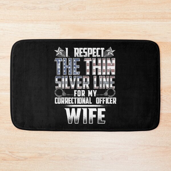 Item preview, Wife Thin Silver Line Correctional Officer designed and sold by wheedesign.