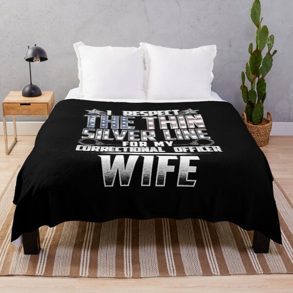 Item preview, Wife Thin Silver Line Correctional Officer designed and sold by wheedesign.