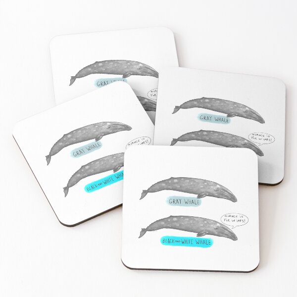 Item preview, Gray Whale/Black-and-White Whale designed and sold by Olivia V. Ambrogio.