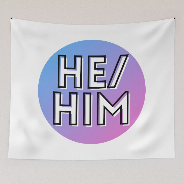 Item preview, He/Him Pronouns designed and sold by CJ Vanderbeek.