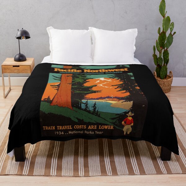 Item preview, retro classic Pacific Northwest poster designed and sold by CorasPosters.