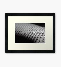 Helvetica, he wrote Framed Print