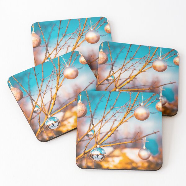 Item preview, Christmas golden ball and tree branch. Christmas decorations. designed and sold by RaimondKlavins.